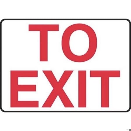 Accuform Exit Sign, Adhesive Poly, 14 in W, 10 in H MADC530VS